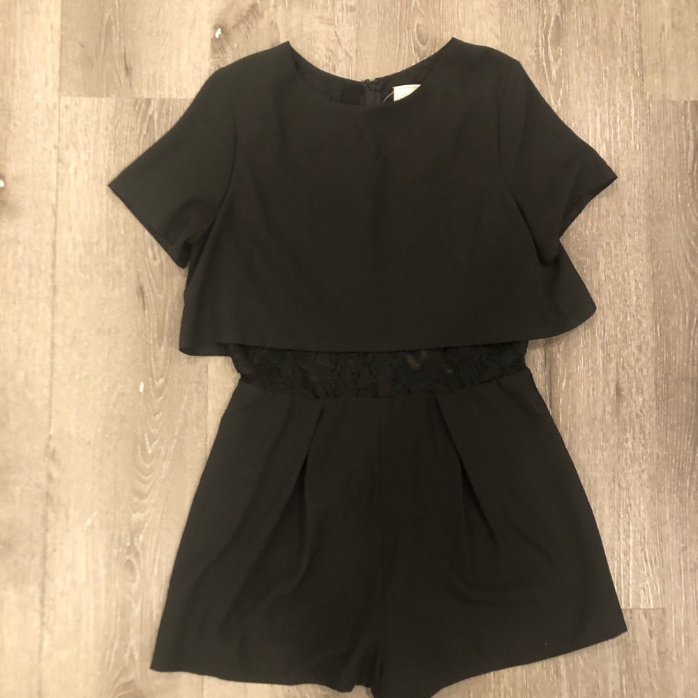lace cut out romper